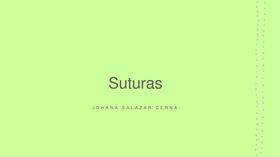 Suturas