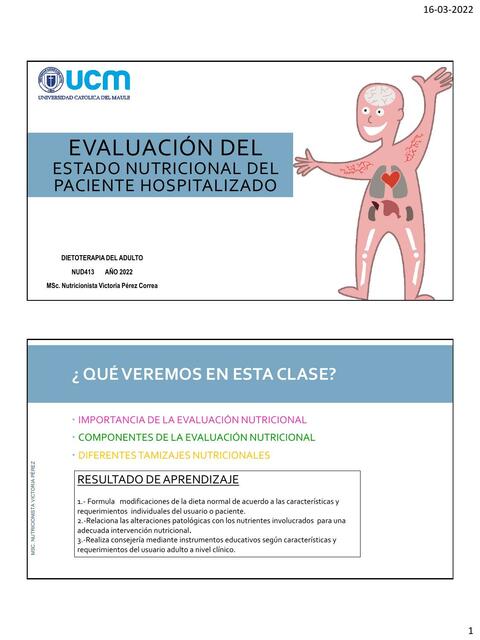 Evaluación del Estado Nutricional del Paciente Hospitalizado 