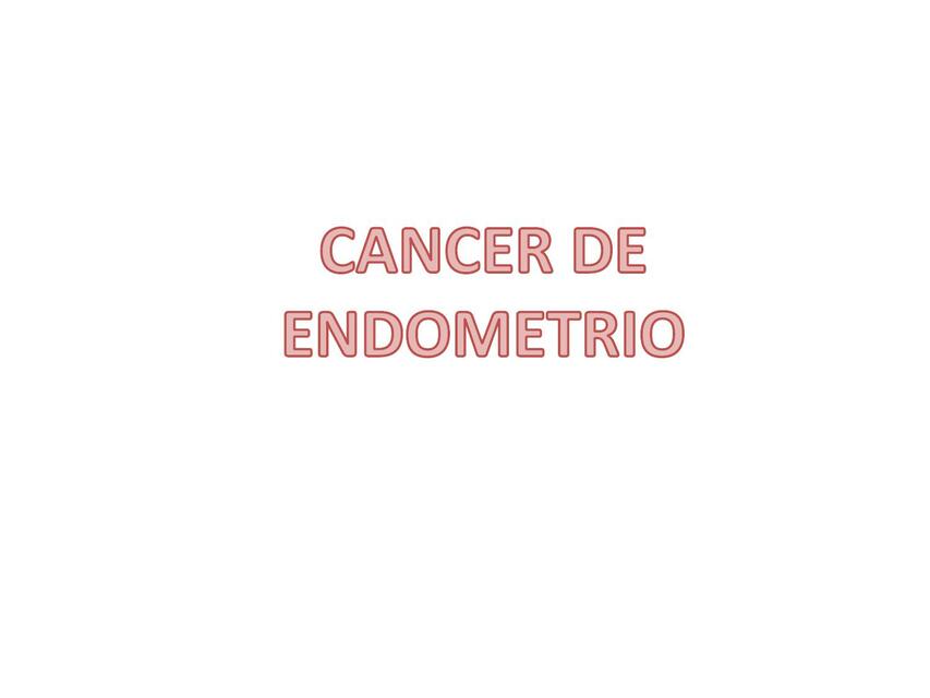 Cáncer de Endometrio