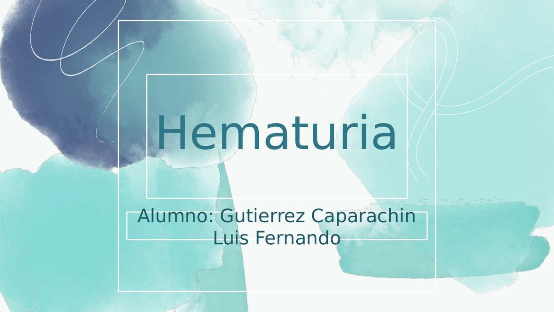 Hematuria 