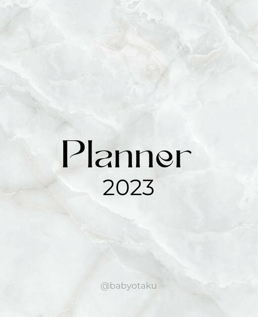 Planner 2023 baby otaku uDocz