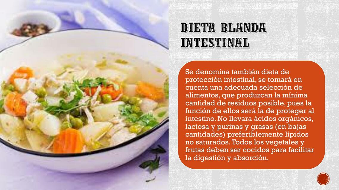 Dieta blanda intestinal Apuntes Médicos Diego Israel Tipan, MD. uDocz