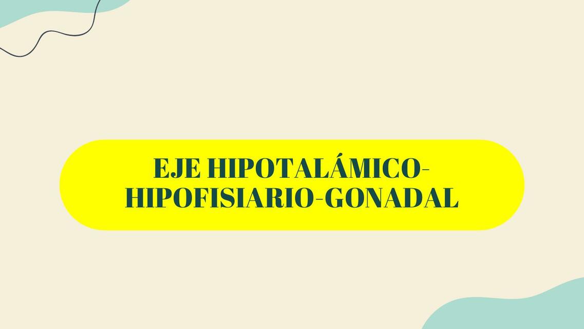 Eje Hipotalámico-Hipofisiario- Gonadal 