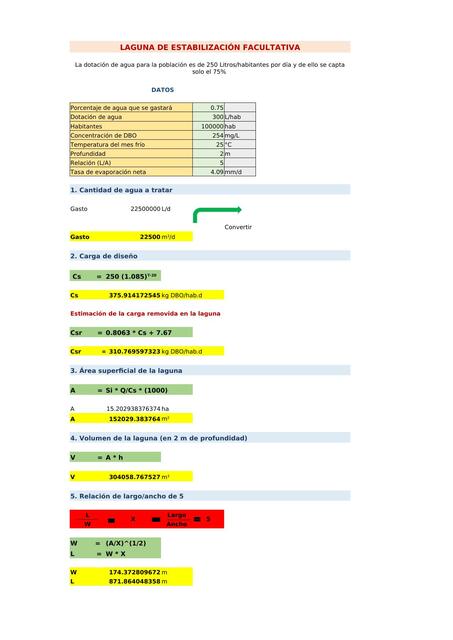 Laguna de Estabilización Facultativa 