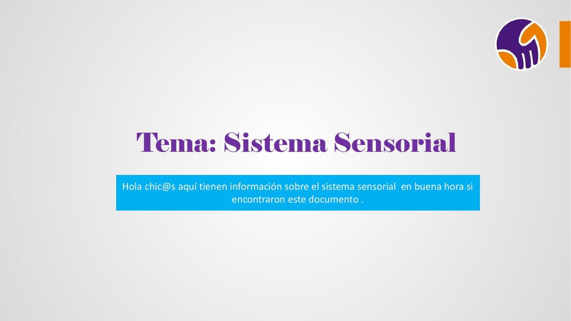 Sistema Sensorial