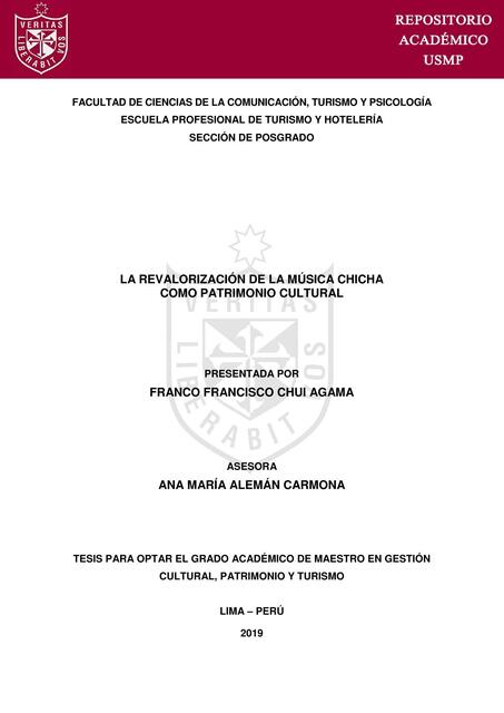 La Revalorización de la Música Chicha como Patrimonio Cultural 