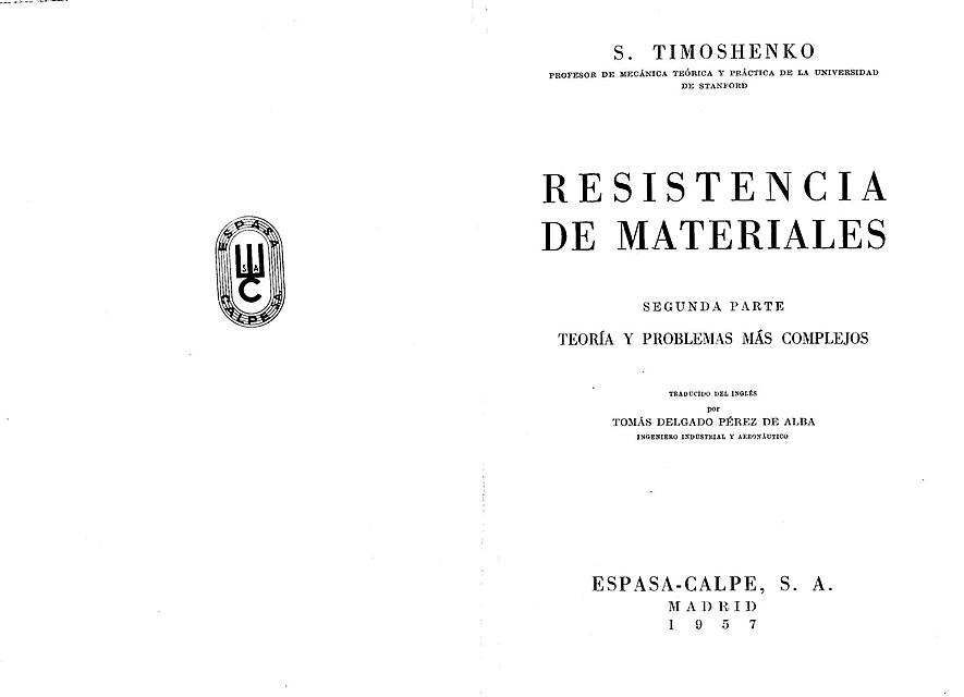 Timoshenko S Resistencia De Materiales Tomo 2