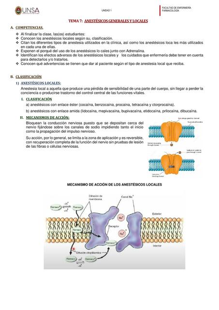 Anestésicos Generales y Locales | study_enf | uDocz