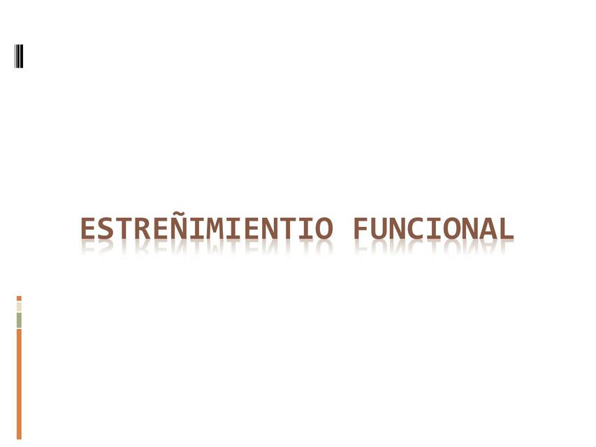 Estreñimiento Funcional