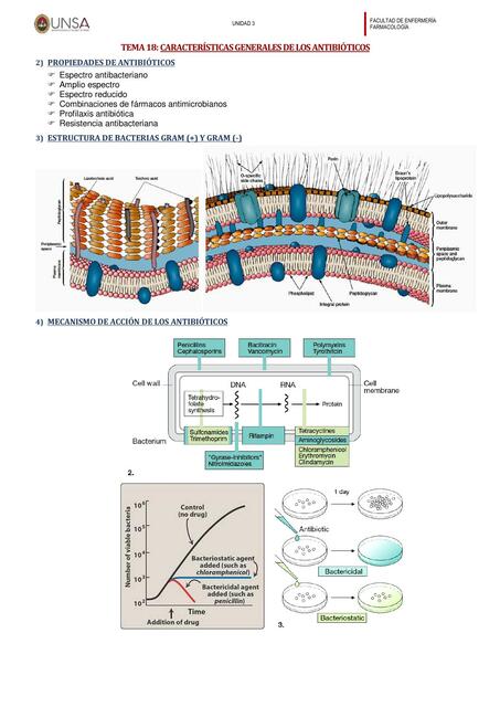 Características Generales de los Antibióticos 