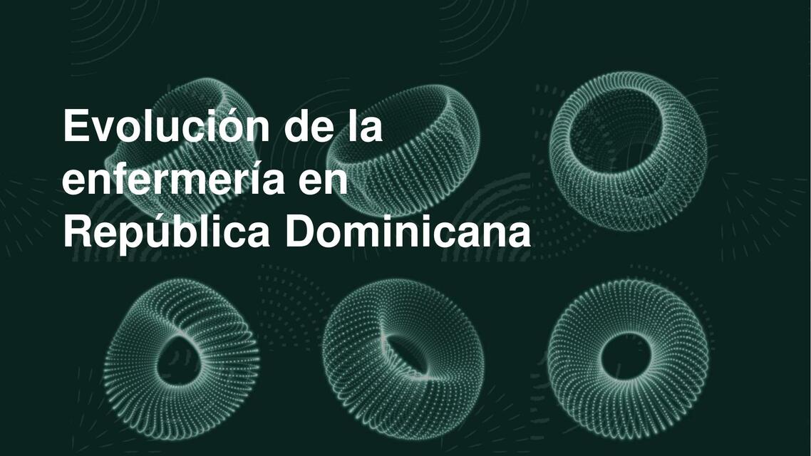 Evoluci n De La Enfermer a En Rep blica Dominicana