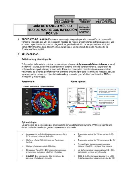 Hijo De Madre Con Infección Por Vih Enfermería Udocz
