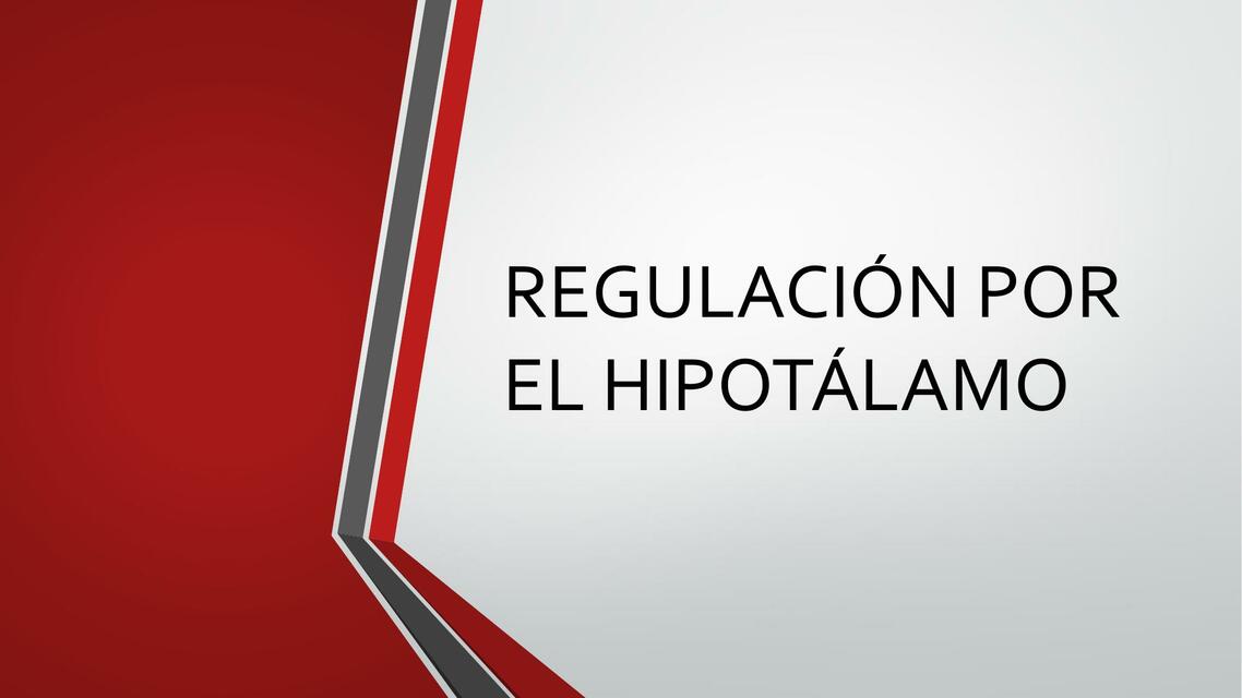 Regulación por el hipotálamo