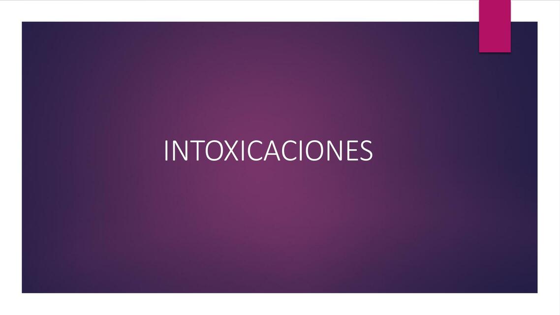 Intoxicaciones 