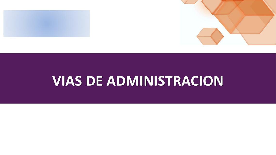 Vias de administración