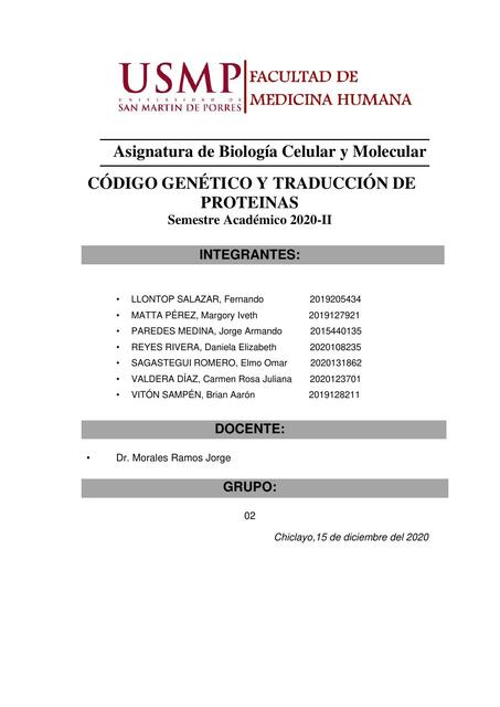 Biología - Práctica - Informe 11