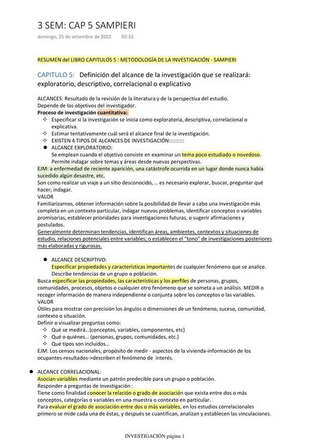 Alcance de Investigación 