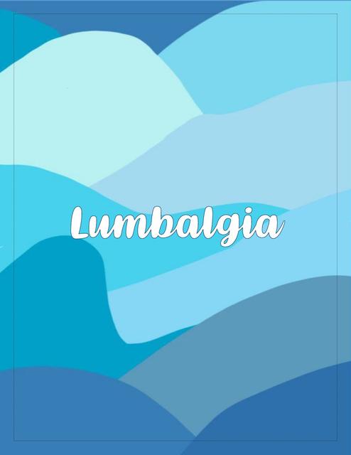 Lumbalgia