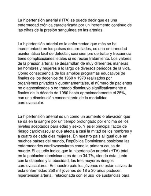 Hipertensión Arterial Carmen Javier Udocz Hipertensión Arterial Carmen Javier Udocz