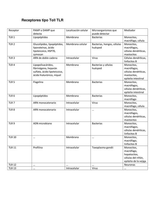 Receptor Tipo Toll TLR