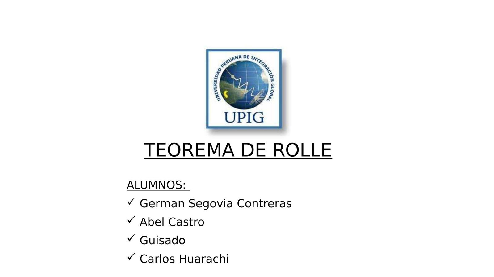 Teorema De Rolle