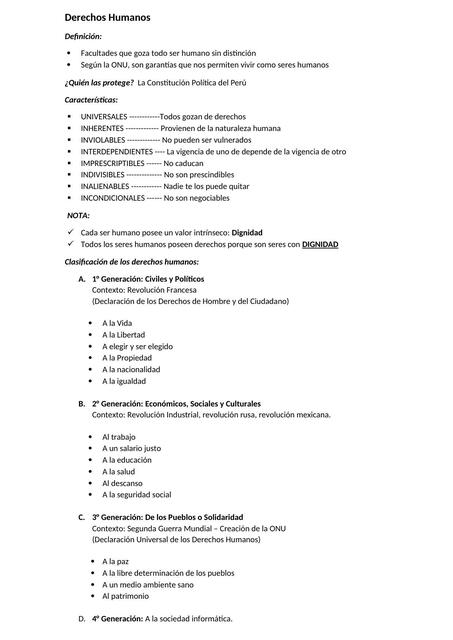 Derechos Humanos, Garantías Constitucionales