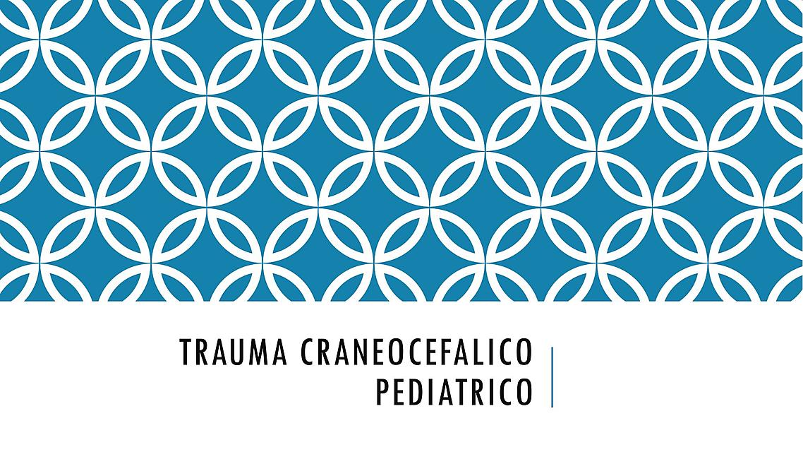 Trauma craneocefalico  pediatrico