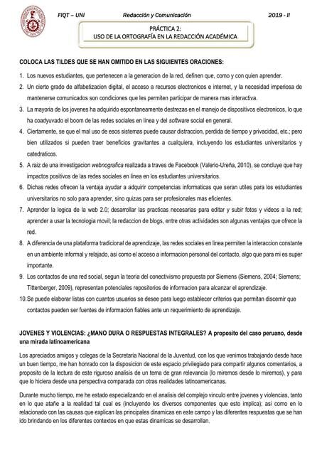 Uso de la ortografía en la redacción académica | apuntesdeingenieria ...