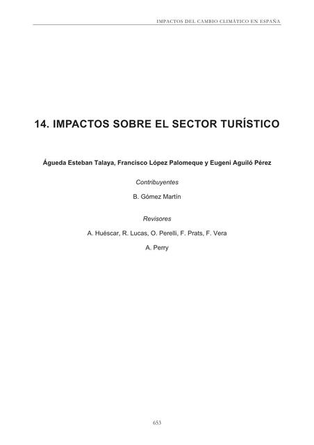 Impactos sobre el Sector Turístico