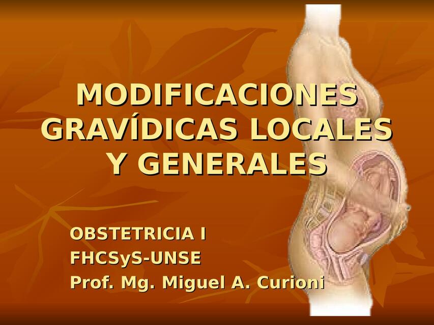 Modificaciones Gravídicas Generales Y Locales Sabrina Paz Udocz