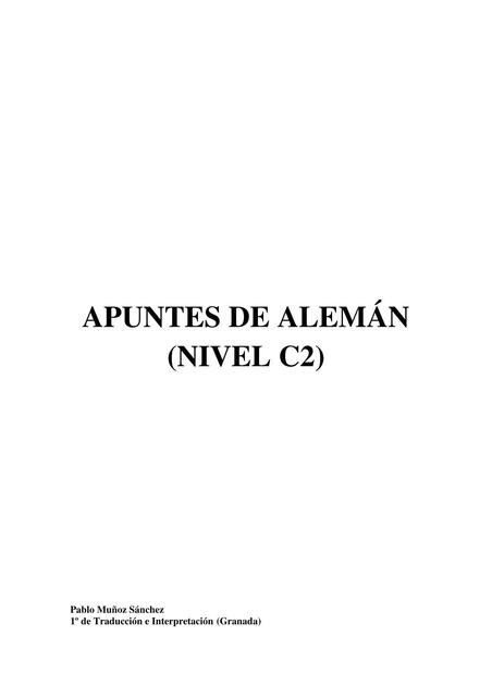 Apuntes de Alemán