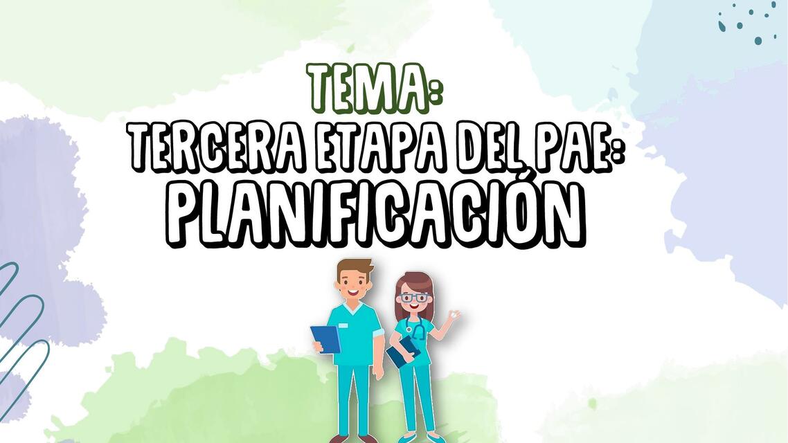 Tercera Etapa del PAE: Planificación 