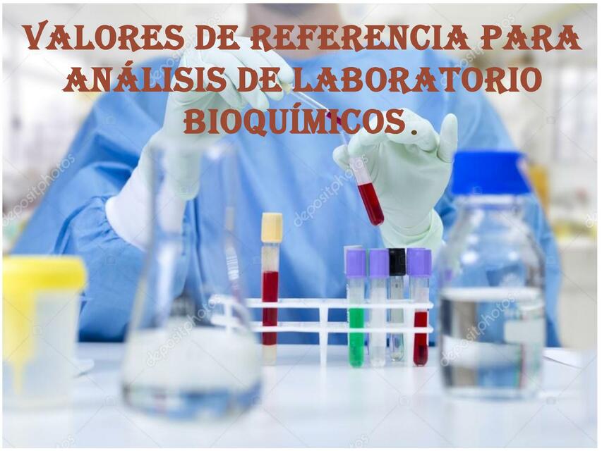 Valores de referencia para análisis de laboratorio