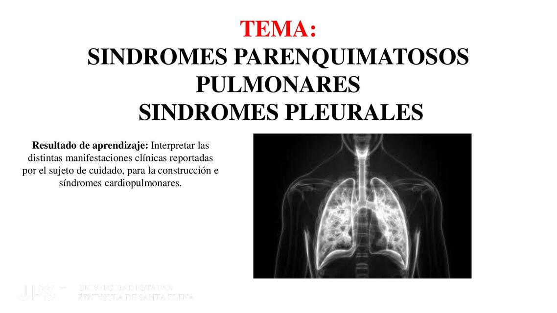 Síndromes Parenquimatosos Pulmonares