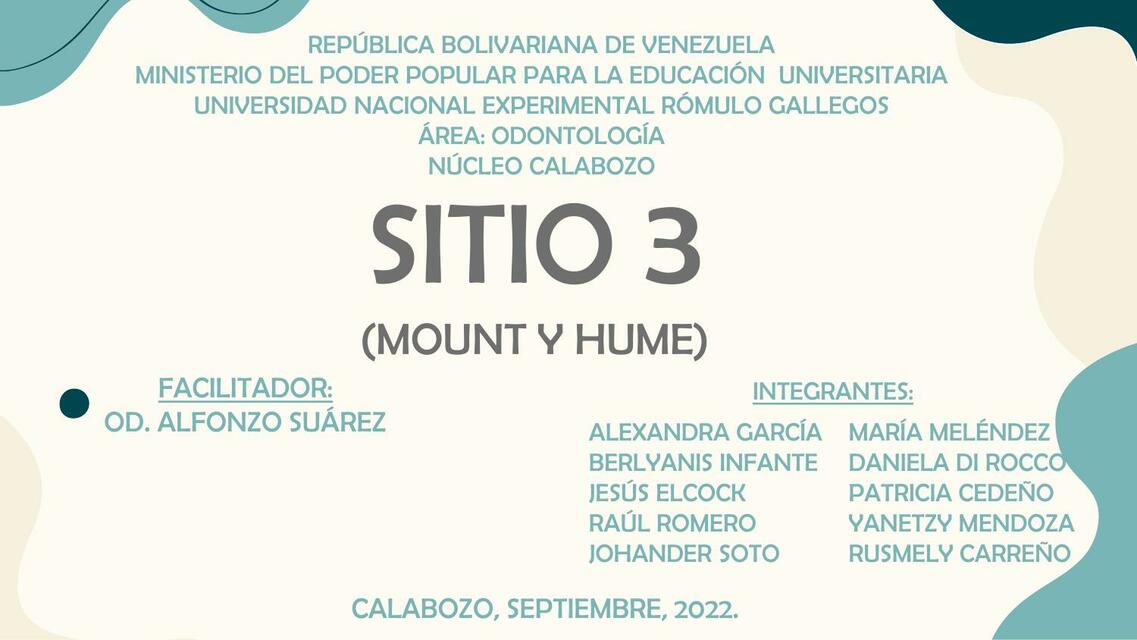 Sitio 3 (Mount y Hume)