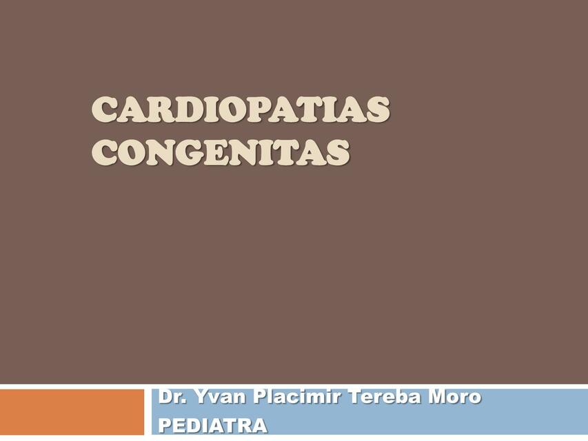 Cardiopatías Congénitas 