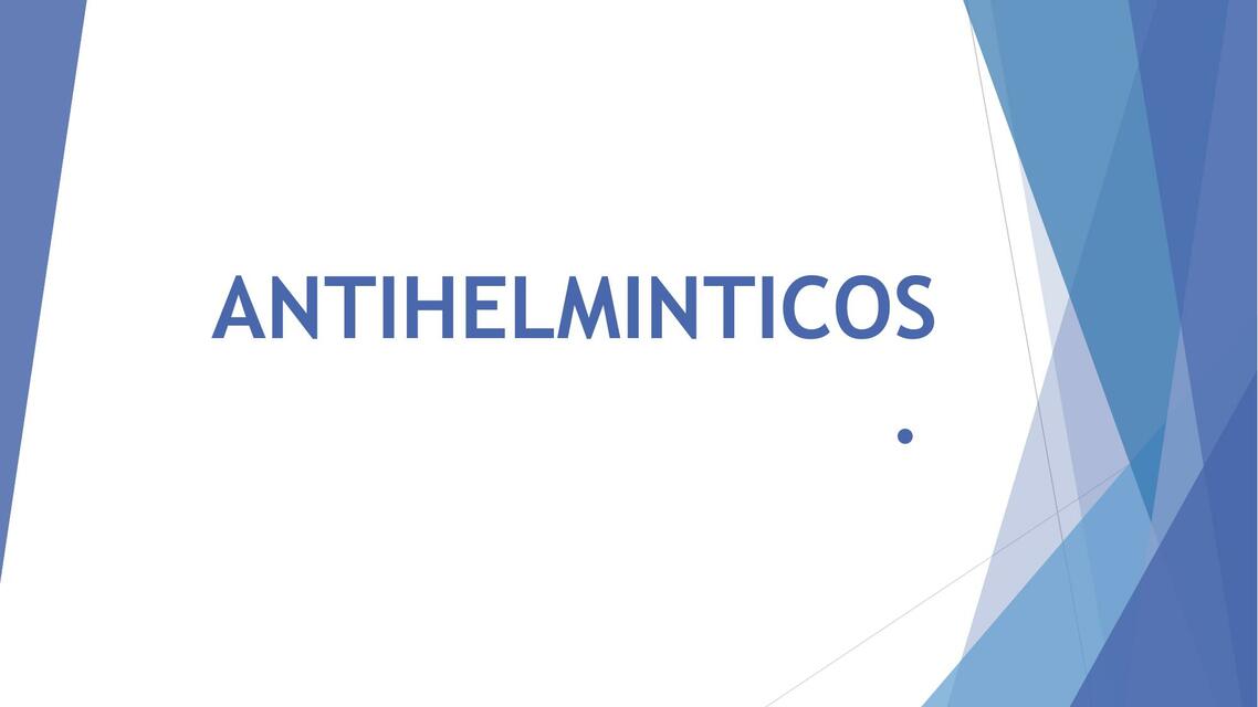 Antihelmínticos 