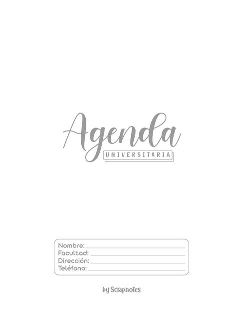 Agenda Universitaria - Marzo a Diciembre