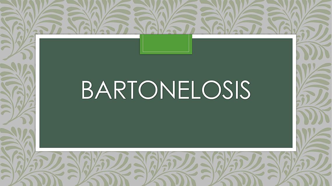 BARTONELOSIS