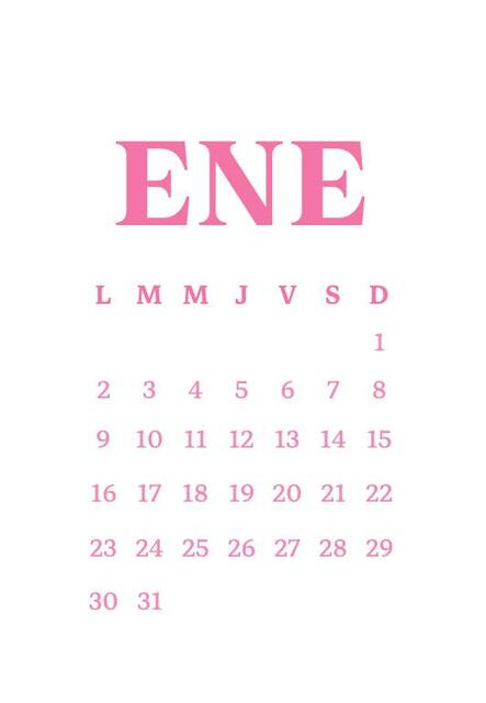 Calendario Enero-Julio 