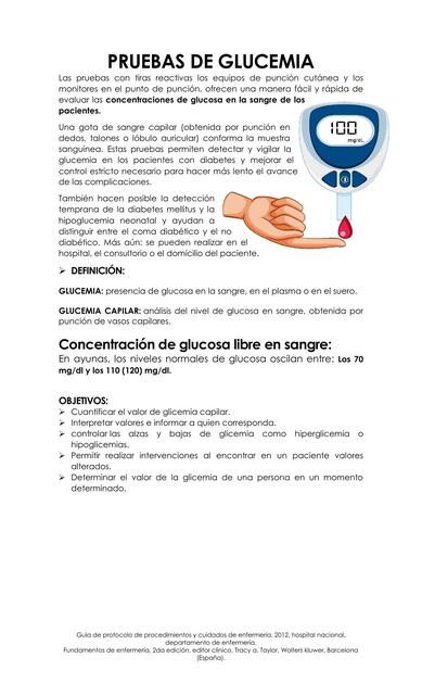 Pruebas de Glucemia