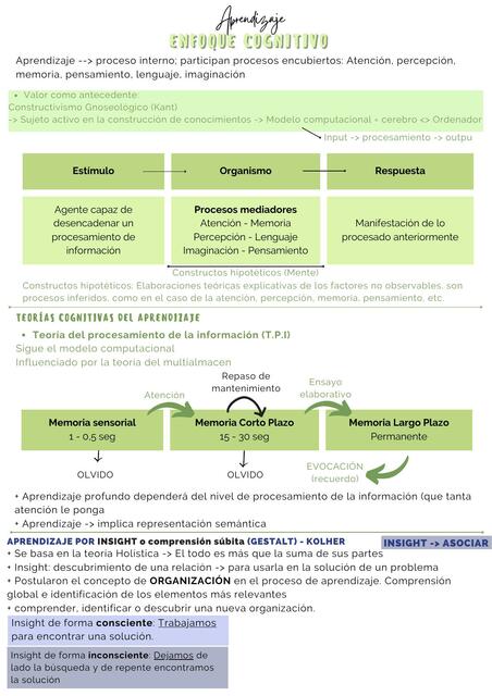 Aprendizaje- Enfoque Cognitivo 