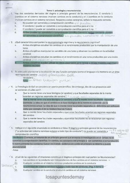 Tema 1: psicología y neurociencias