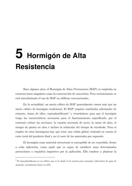 Hormigón de Alta Resistencia 