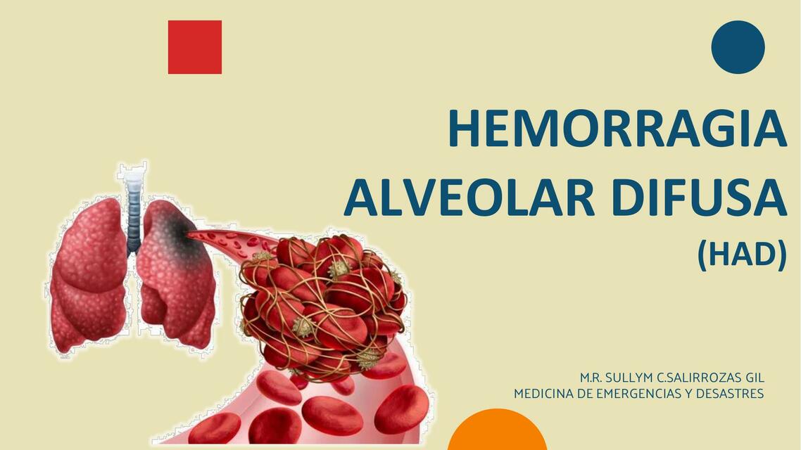 Hemorragia Alveolar Difusa 