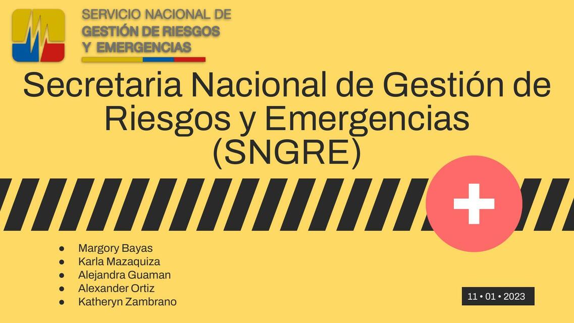 Secretaria Nacional de Gestión de Riesgos y Emergencias en Ecuador