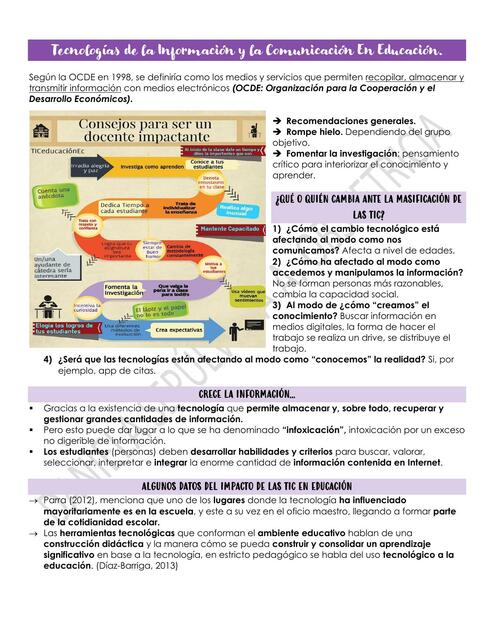 Tecnologías de la Información y la Comunicación En Educación