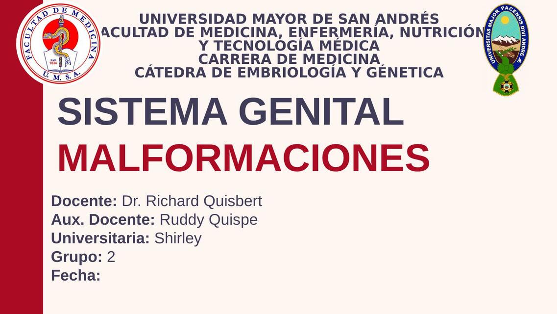 Sistema Genital Malformaciones 