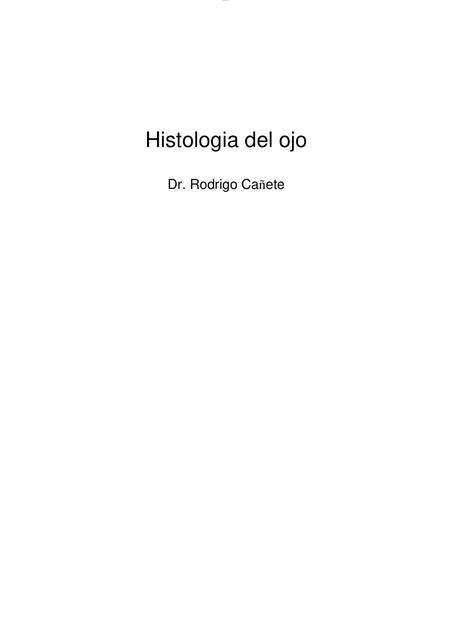 Histología del Ojo 