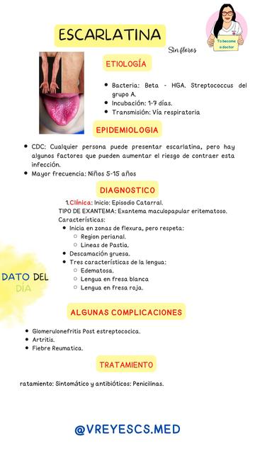 Flashcard Escarlatina Valeria Sofia Reyes Castro uDocz